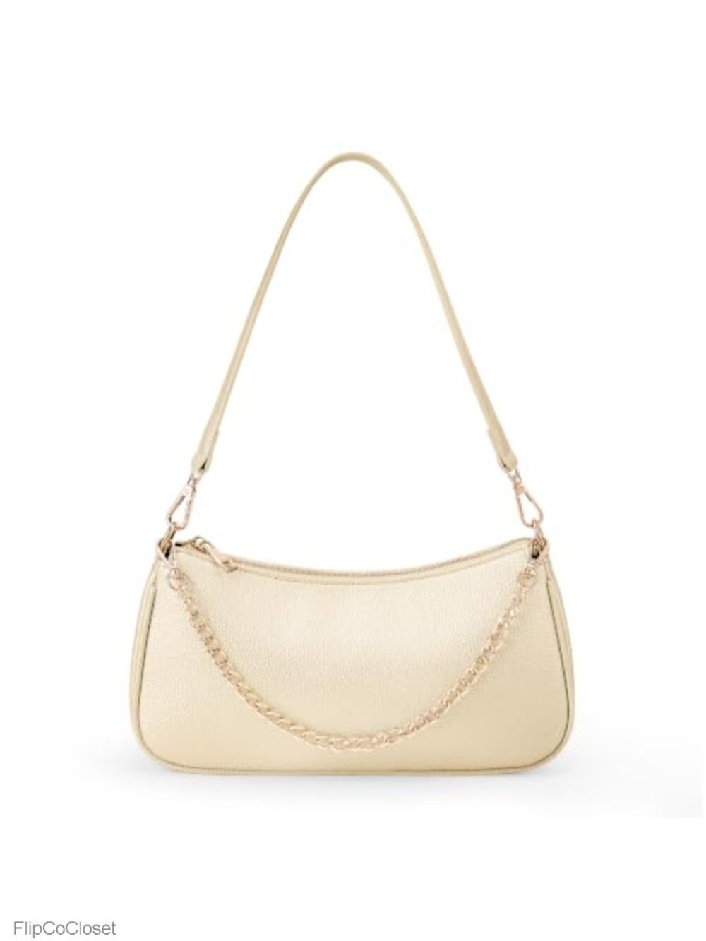 Vegan Leather Shoulder Bag Chain Underarm Purse Handbag Crossbody
